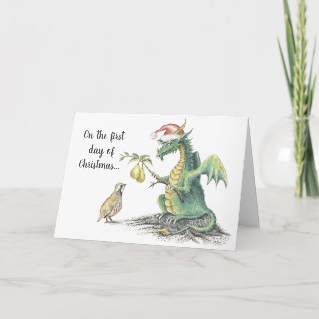 Partridge Dragon - Greeting card (Front)