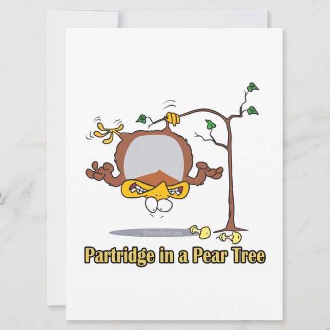 partridge in a pear tree 1st first day christmas holiday card (Front)