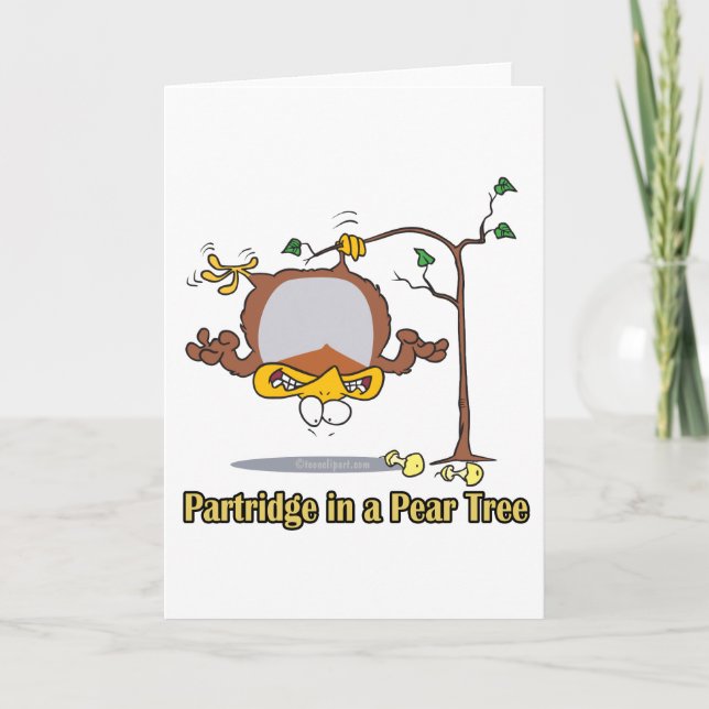 partridge in a pear tree 1st first day christmas holiday card (Front)