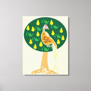 Partridge in a pear tree canvas print