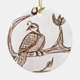 Partridge in a Pear Tree Ceramic Tree Decoration