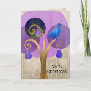 Partridge in a Pear Tree Christmas 2 Holiday Card