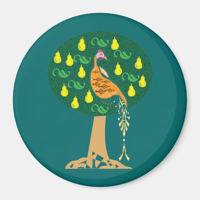 Partridge in a pear tree Christmas carol Magnet (Front)