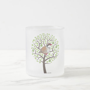 Partridge in a Pear Tree Frosted Glass Coffee Mug