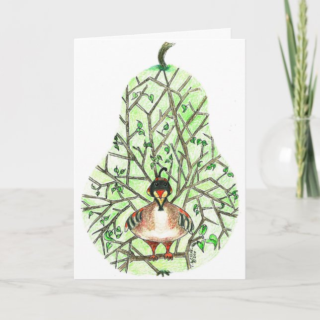 Partridge in a Pear Tree Greeting Card (Front)