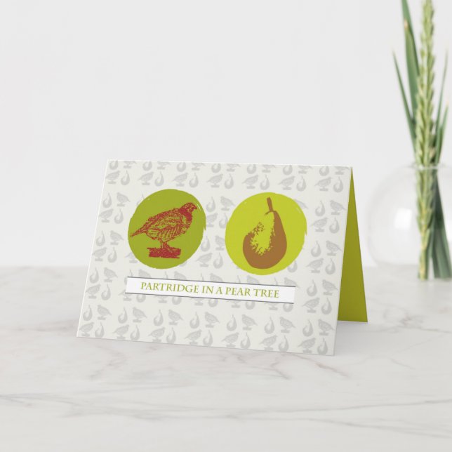 Partridge in a Pear Tree Holiday Card (Front)