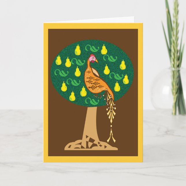 Partridge in a pear tree holiday card (Front)