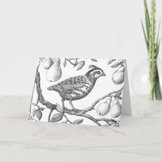 Partridge in a Pear Tree Holiday Card