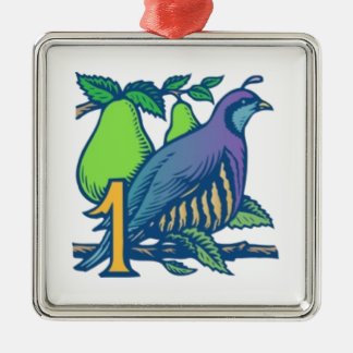 Partridge in a Pear Tree Metal Tree Decoration