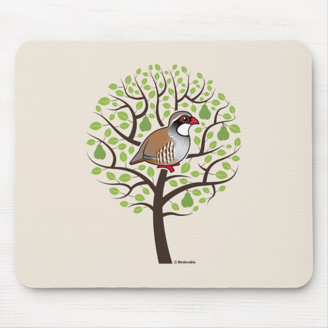 Partridge in a Pear Tree Mouse Mat (Front)