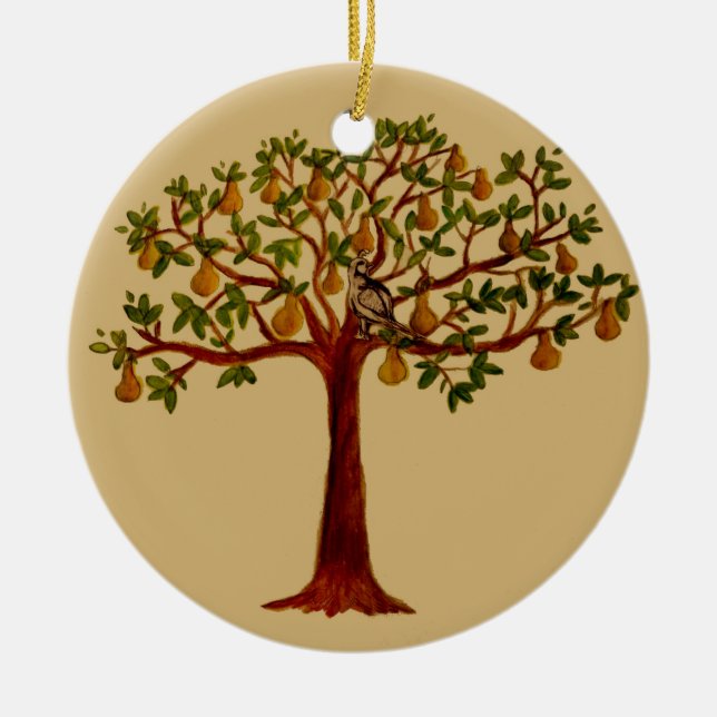 Partridge in a Pear Tree Ornament (Front)