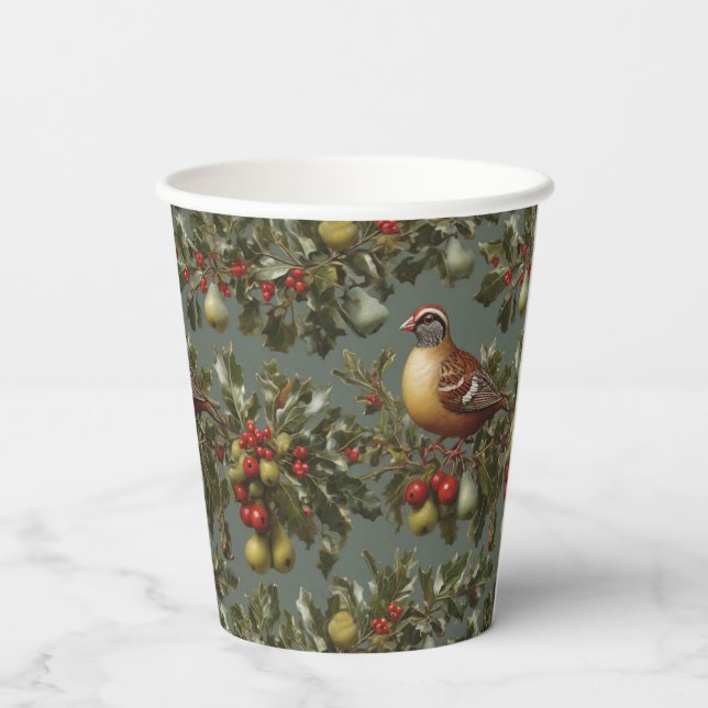 Partridge in a pear tree paper cups (Back)