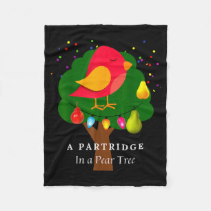 Partridge In A Pear Tree Twelve Days Of Christmas  Fleece Blanket