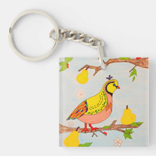 Partridge in Pear Tree Key Ring