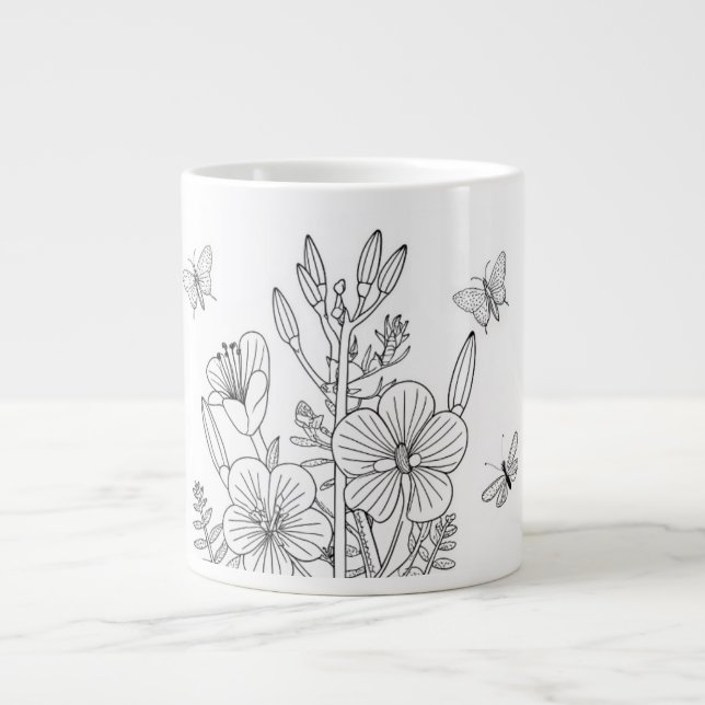 Partridge Pea - Chamaecrista fasciculata - Native  Large Coffee Mug (Front)