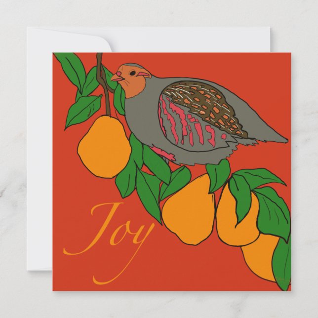 Partridge & Pears Joy! Holiday Card (Front)