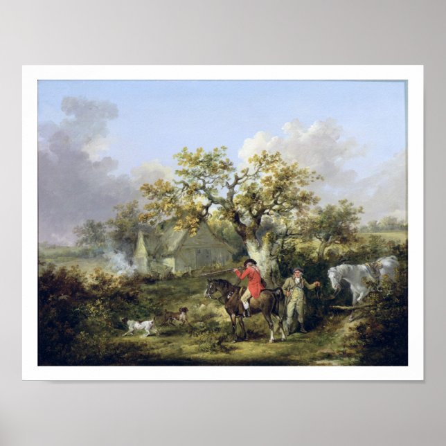 Partridge Shooting (oil on canvas) Poster (Front)