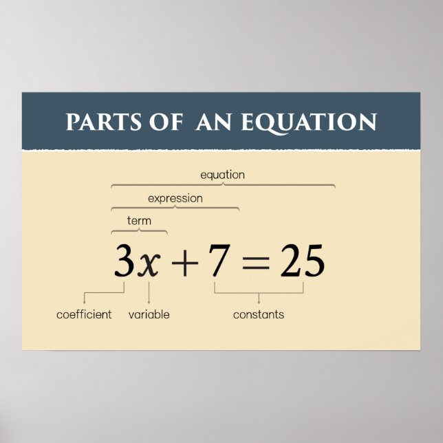 Parts of An Equation Poster (Front)