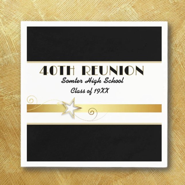 Party! 40th Class Reunion custom Napkins (Creator Uploaded)