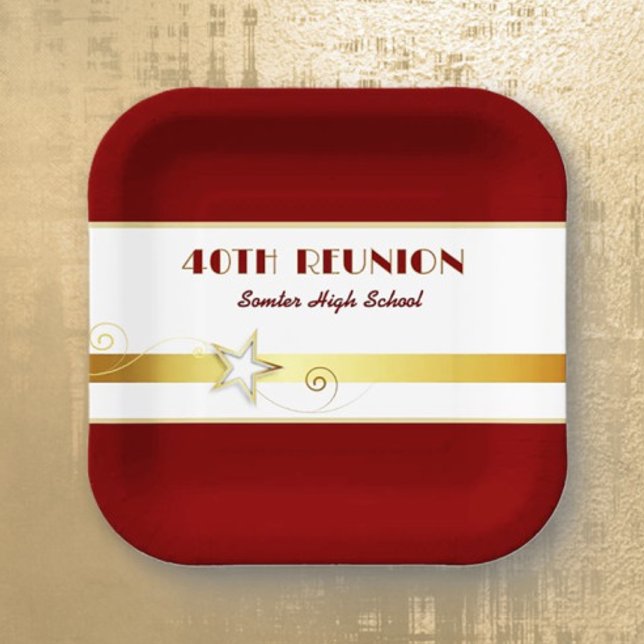 Party! 40th Class Reunion custom  Paper Plate (Creator Uploaded)