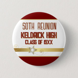 Party! 50th Class Reunion custom 6 Cm Round Badge