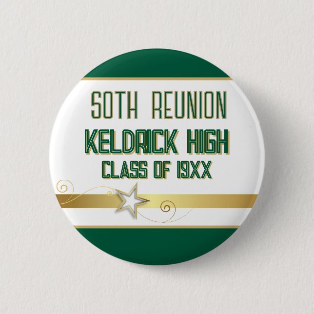 Party! 50th Class Reunion custom  6 Cm Round Badge (Front)