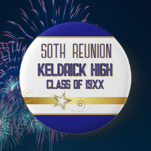 Party! 50th Class Reunion custom 6 Cm Round Badge