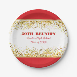 Party! 50th Class Reunion custom Paper Plate