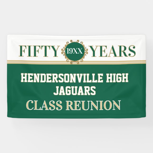 Party! 50th Reunion Celebration Banner (Horizontal)