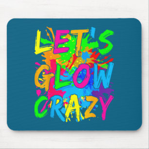 Party 80s Group Team Lets Crazy Retro Colorful Quo Mouse Mat
