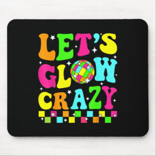 Party 80s Group Team Lets Crazy Retro Colourful Qu Mouse Mat