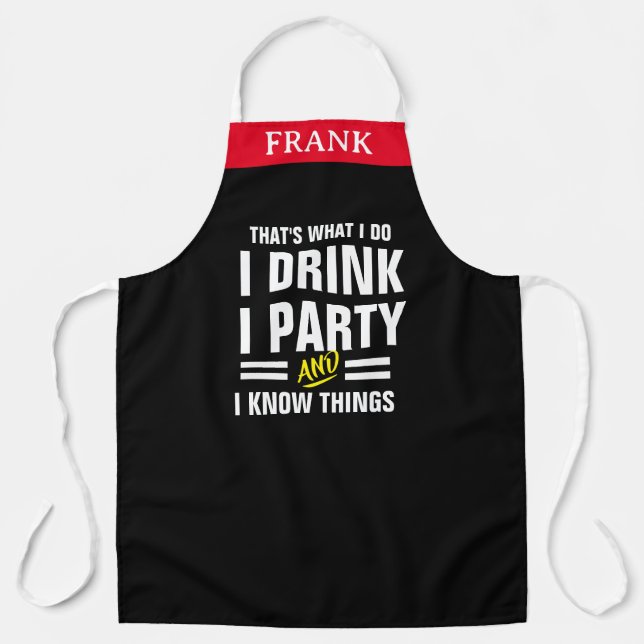 Party Alcohol Lover - Christmas Gift For Host Apron (Front)