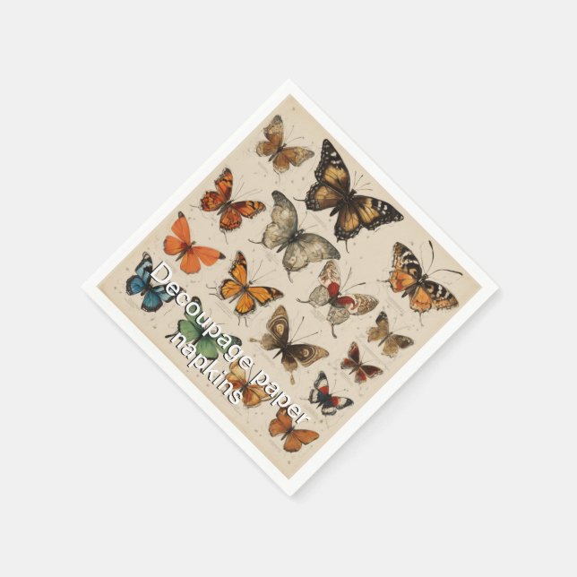 Party and decoupage napkins Butterflies napkins (Corner)