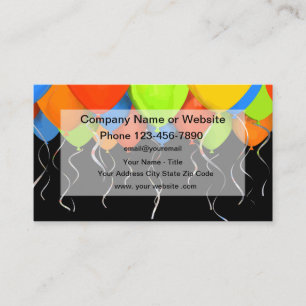 Party And Event Planner Balloons Business Cards