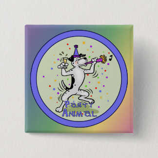 Party Animal 15 Cm Square Badge