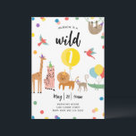 Party Animal 1st Birthday Invitation<br><div class="desc">Calling all party animals! This cute safari animal birthday invitation is perfect for all ages.</div>