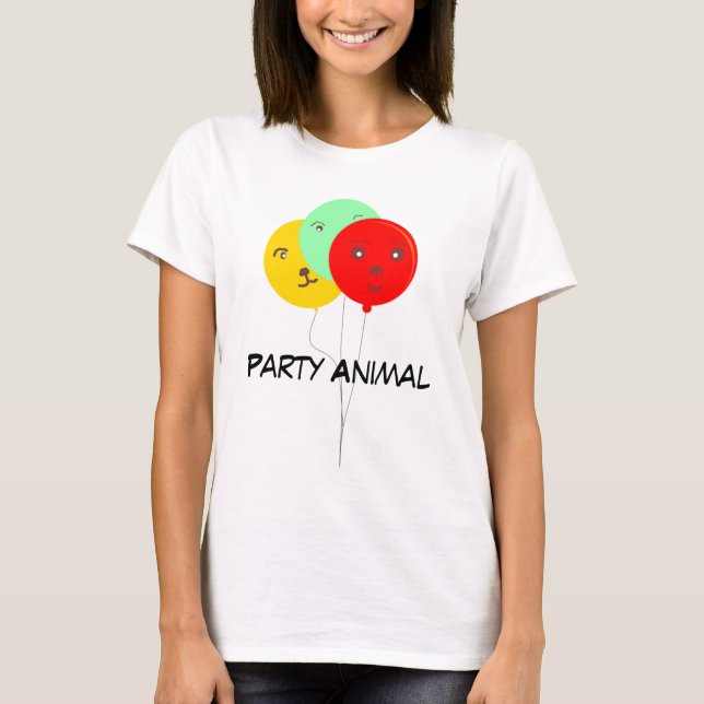 Party Animal 3 BalloonsT shirts (Front)