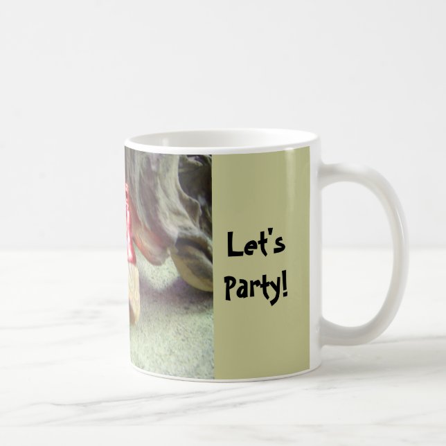 Party Animal Bearded Dragon Coffee Mug (Right)