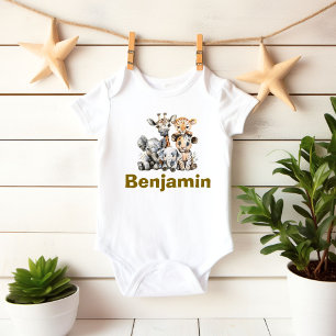 Party Animal Birthday Outfit, Kids Safari Birthday Baby Bodysuit