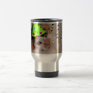 Party Animal/Calico Cat Travel Mug