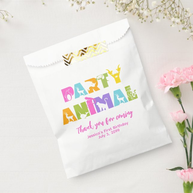 Party Animal Colourful Birthday Favour Bags (Sealed)