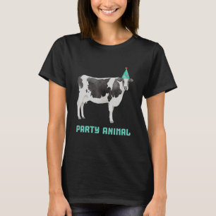 Party Animal Cow Birthday Cattle Farming Cows T-Shirt