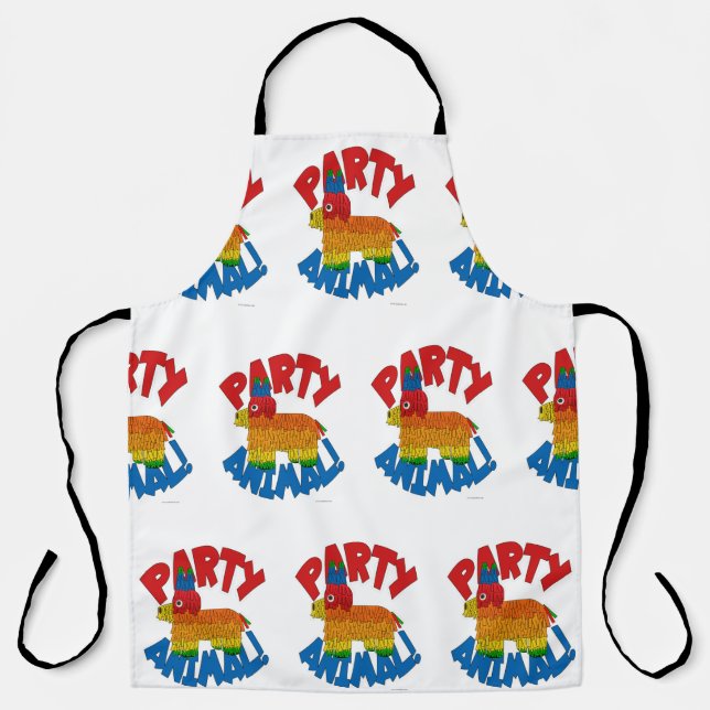Party Animal Epic Pinata Cartoon Pattern Apron (Front)