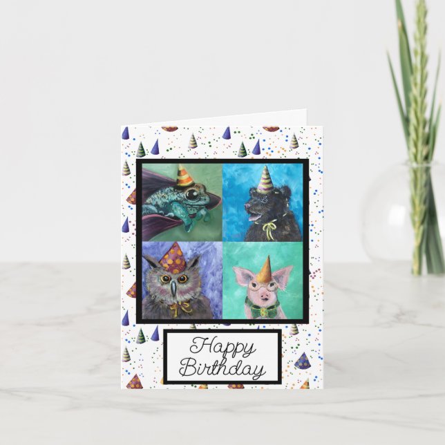Party Animal Folded Greeting Card (Front)