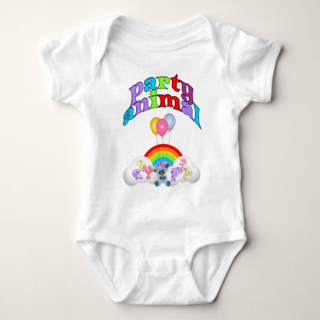 Party Animal Fun Baby Bodysuit (Front)