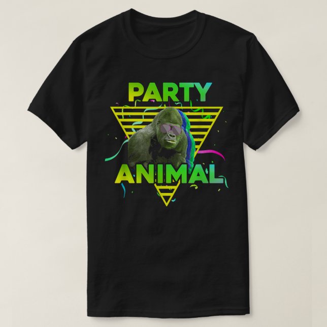 PARTY ANIMAL Funny Gorilla Girl Boy Kid Birthday P T-Shirt (Design Front)