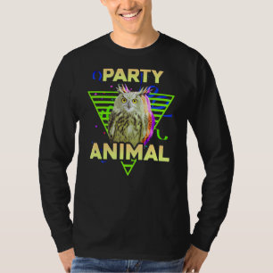 PARTY ANIMAL Funny Owl Girls Boys Kids Birthday Pa T-Shirt