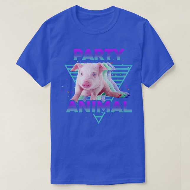PARTY ANIMAL Funny Pig Lover Girls Boys Kids Farme T-Shirt (Design Front)