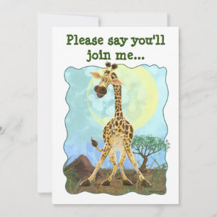 Party Animal Giraffe Invitation