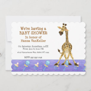Party Animal Giraffe Invitation